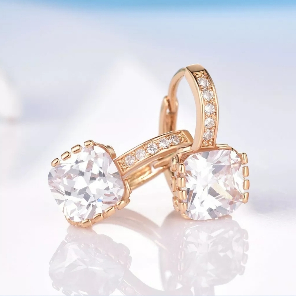 18kgf white sapphire earrings